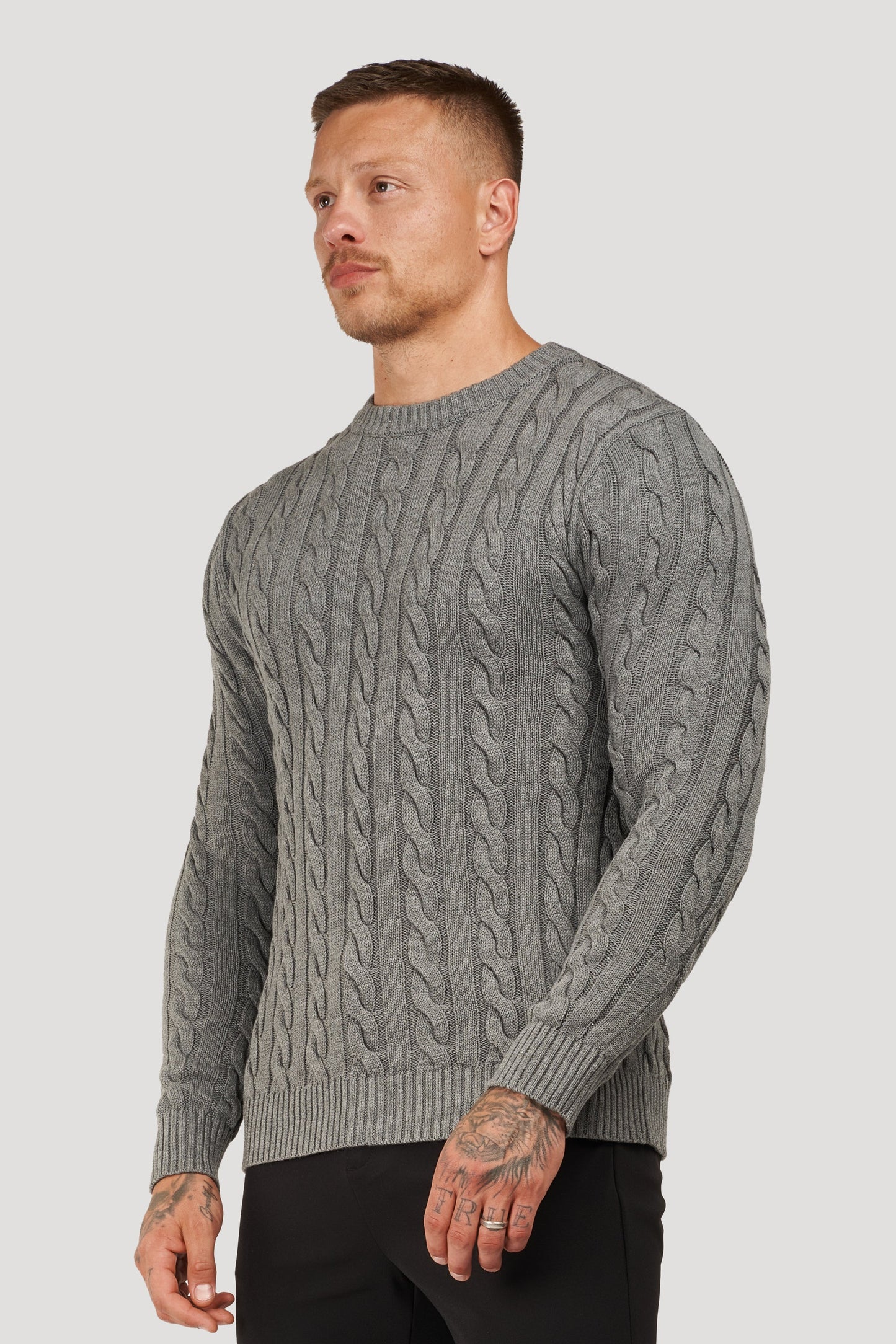 THE CABLE KNIT CREWNECK SWEATER